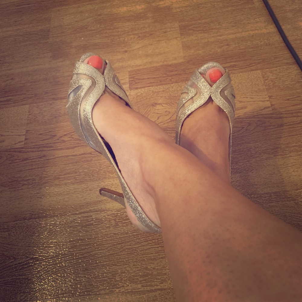 Champagne gold heels